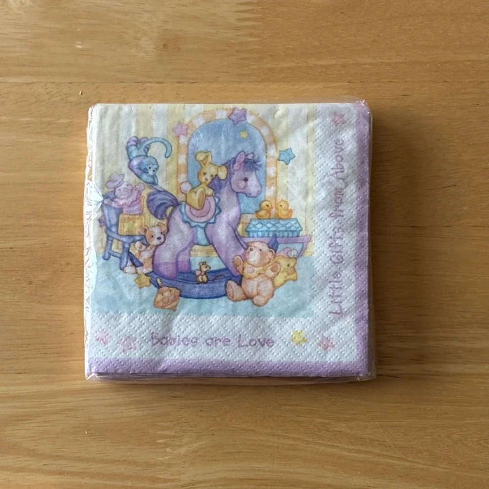 VTG Amscan Baby Shower Paper Napkins 16ct 3-Ply Stars Multicolor X 2